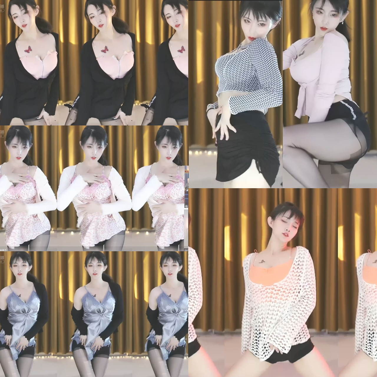 【虎牙主播】瑶池梓雯 魅眼美女主播热舞精选 第二套40V