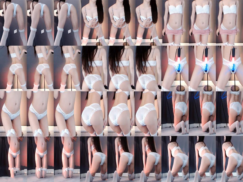 【虎牙 小5】新!白色内衣定制 多视角蕾丝