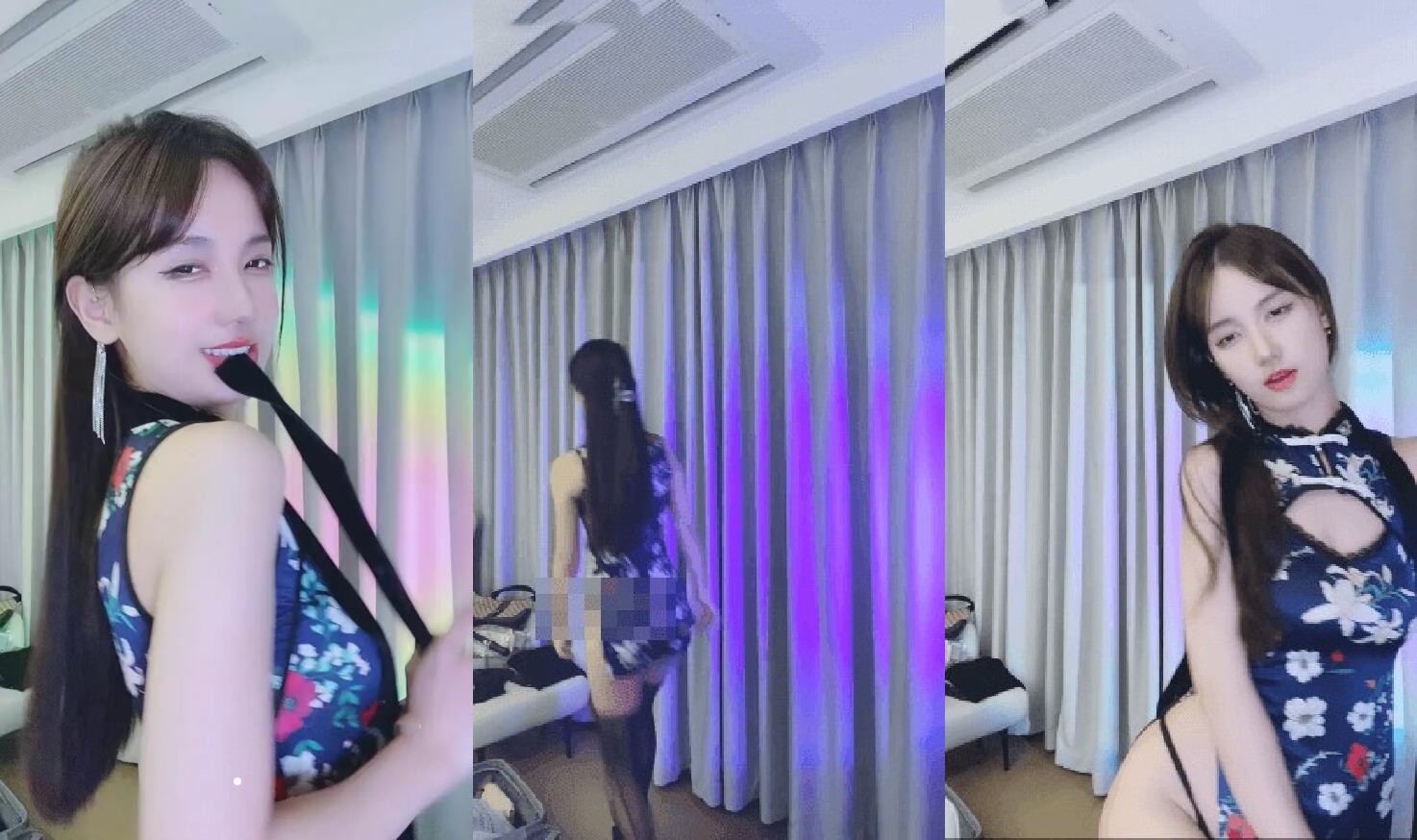 花椒丨宁依纯 齐腰高开叉丁字裤骚舞 露出屁股 8V