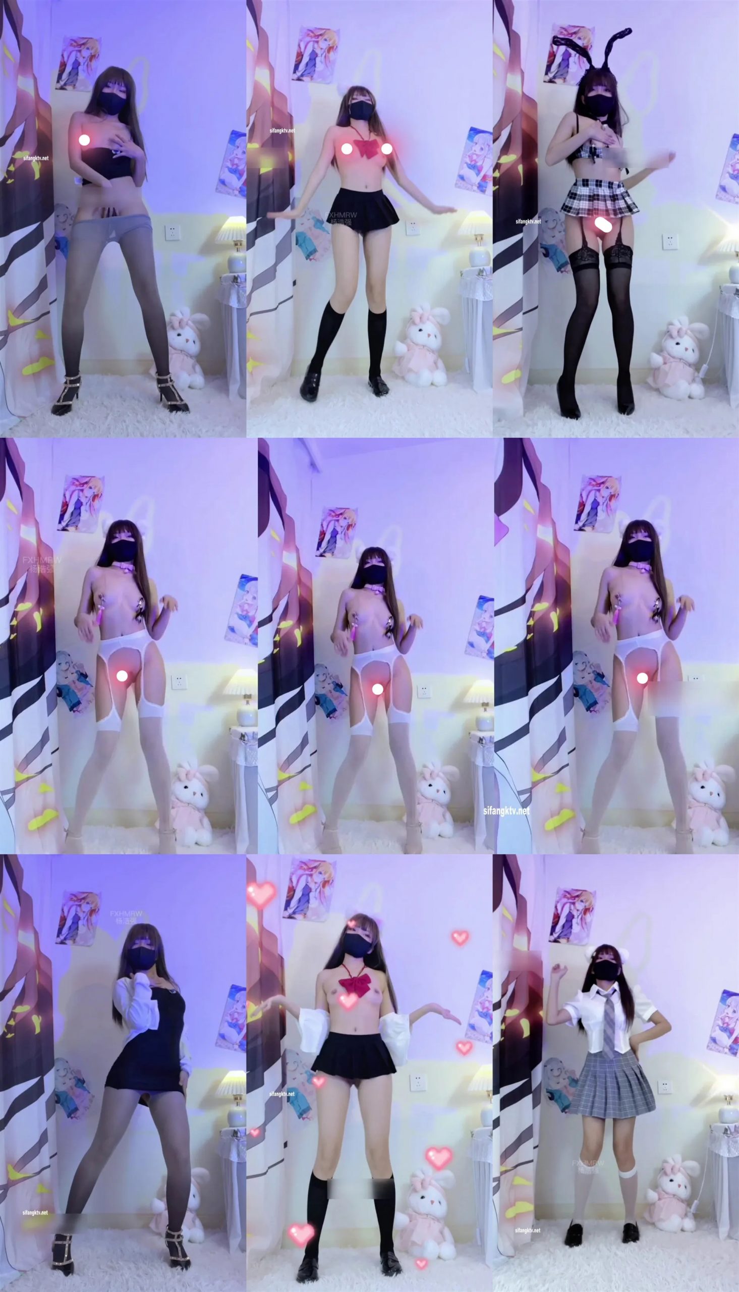 推特人气萌妹 小仙云 6月最新 变装裸舞私定长视频 抖音风 4V