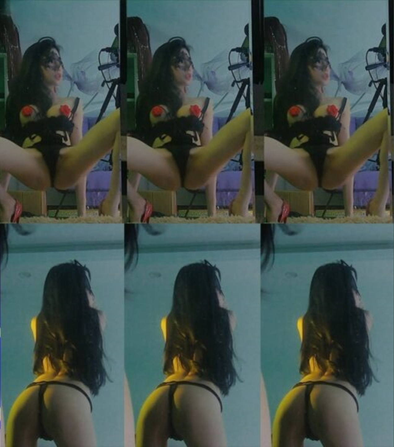 【CC 白妖妖】土豪群大尺定制热舞 血滴子乳贴 情趣丁字连体 上帝视角！【1V】