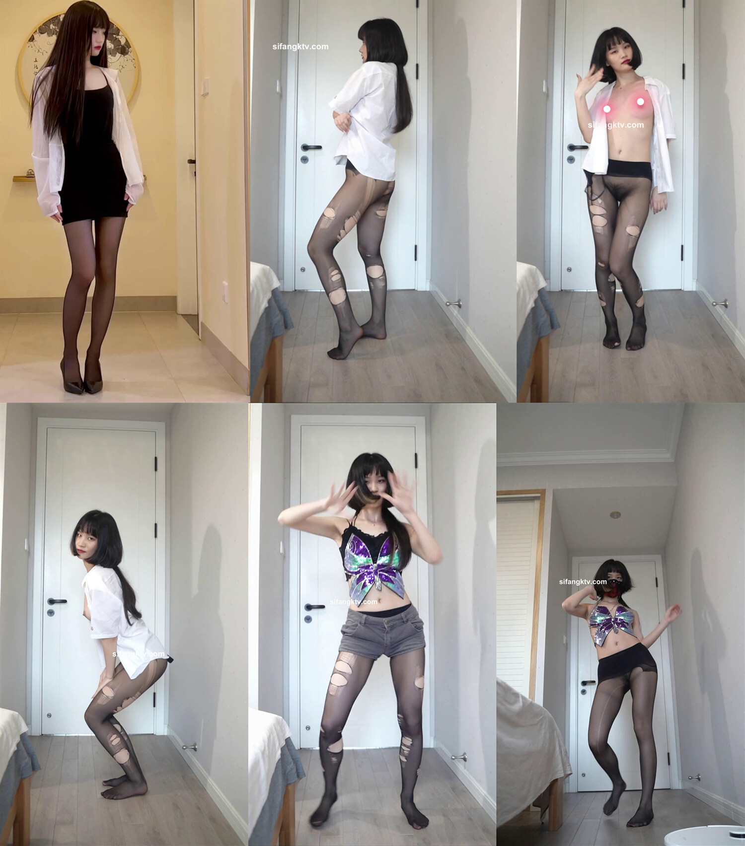 B站up主 热香槟 露脸裸舞超清定制视频2v+2v反差对比