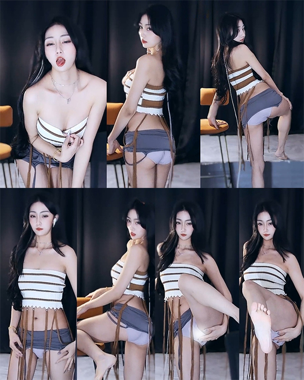 【CC 星也】千元付费群定制热舞 短裙露内 抬腿裸足