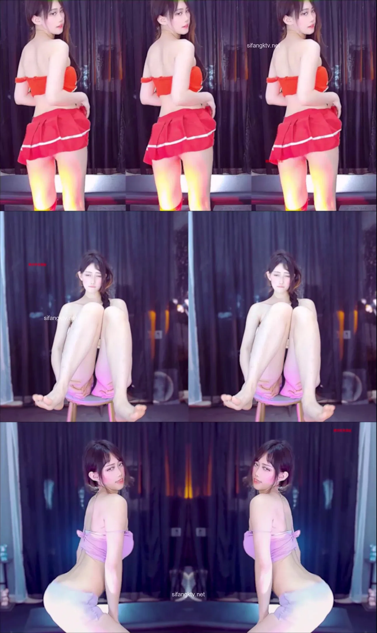 【CC 灰灰娜】大尺定制热舞 高颜值高挑美女 超短裙露内翘臀哒哒哒！【3V】【236M】