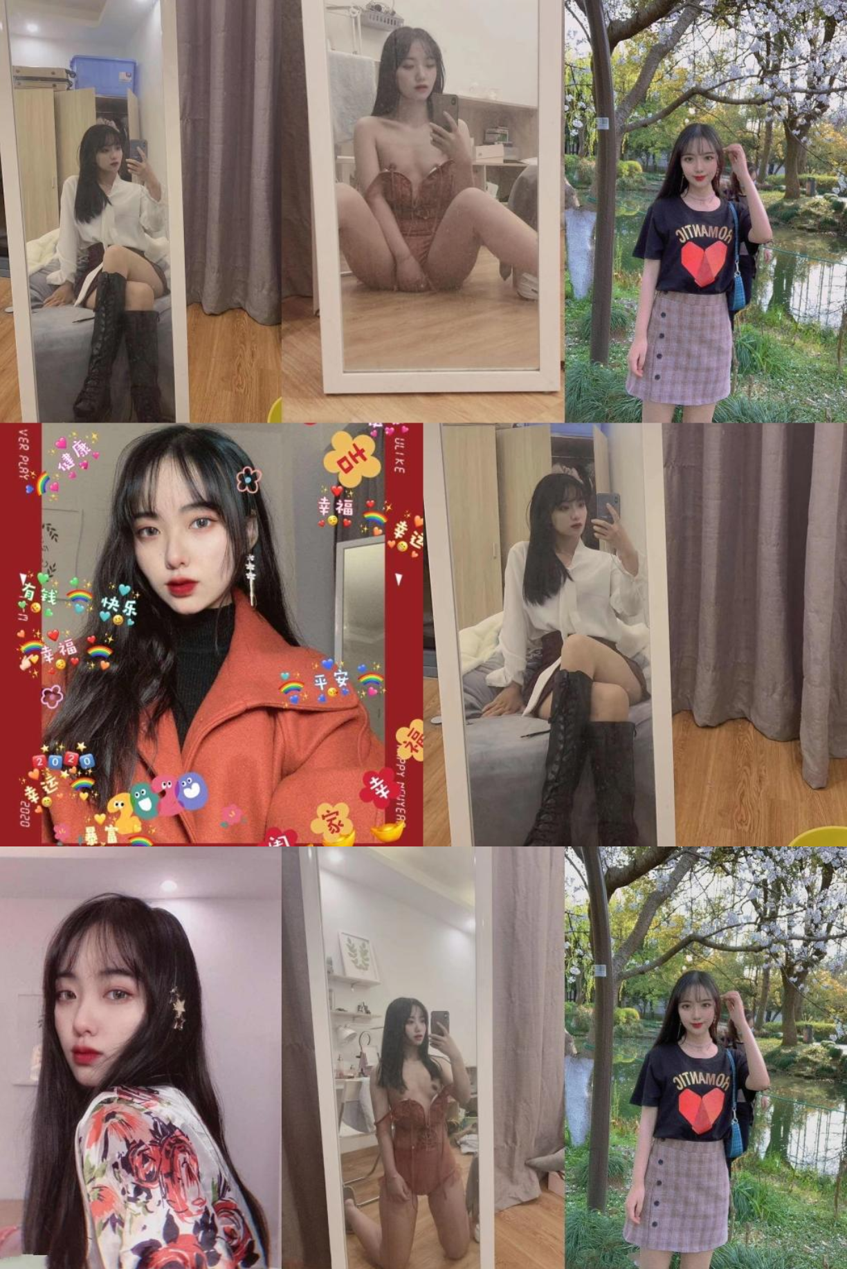 师范大学校花女神级小姐姐【高楠楠】被斯文眼镜男征服，对着镜子边口边拍