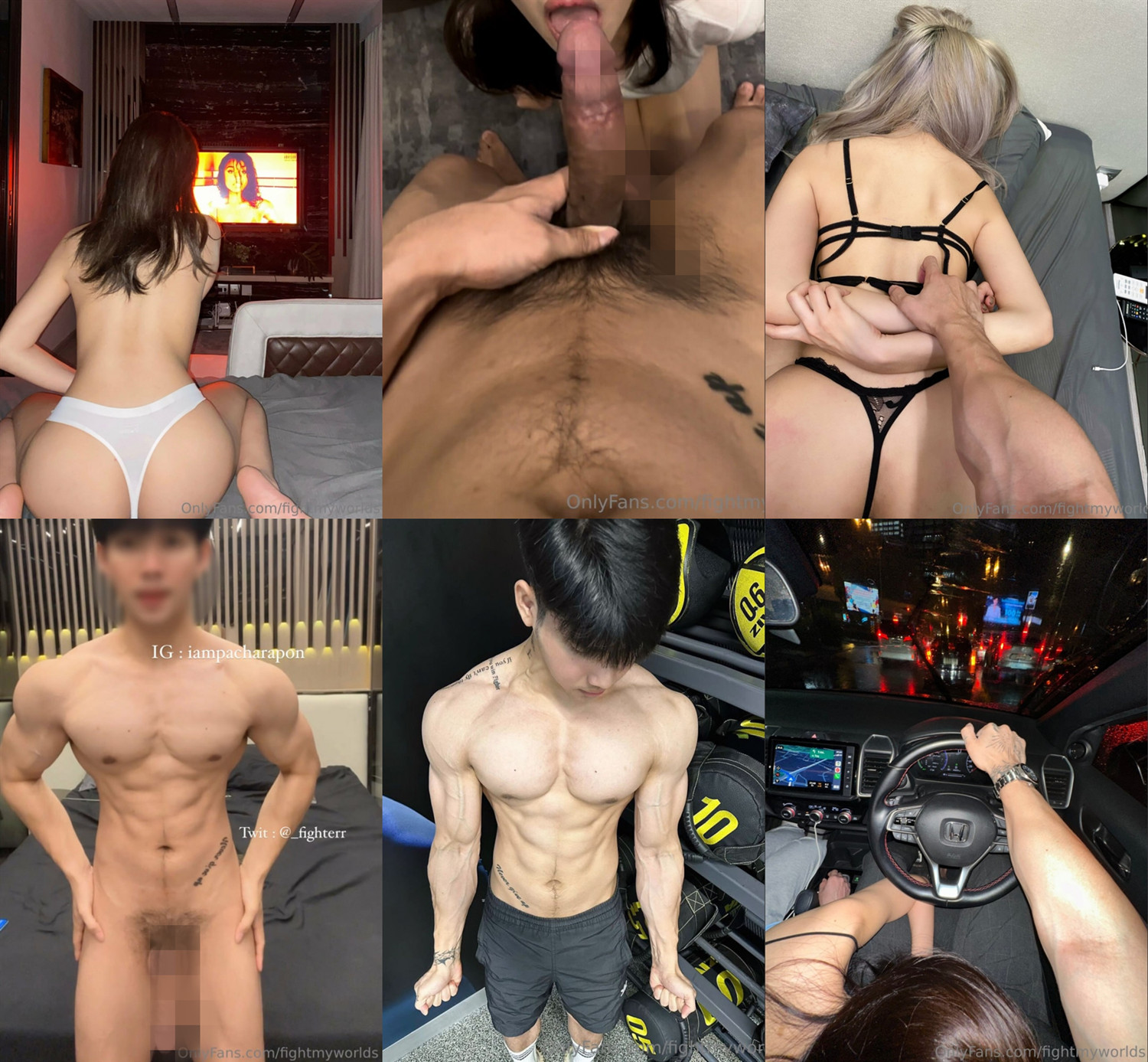 健身肌肉猛男【fighterr】推特福利③，巨根疯狂打桩机，约炮各种小姐姐