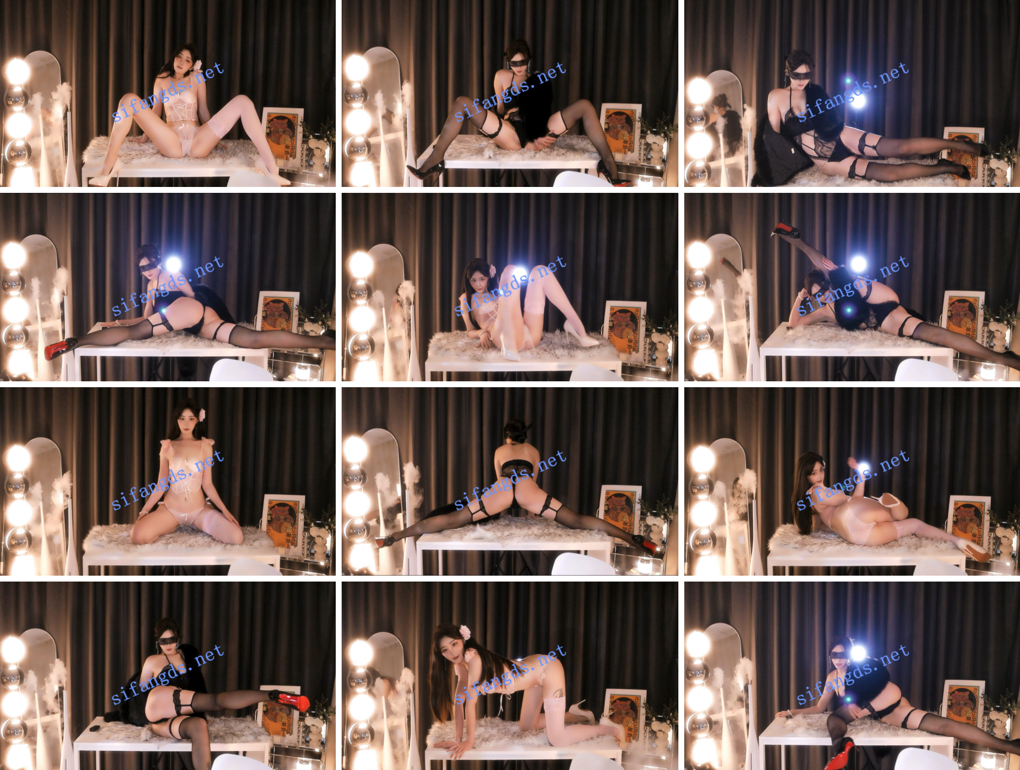 【虎牙】爆汁小秘密 内衣丁字裤 一字马【2V】【319M】