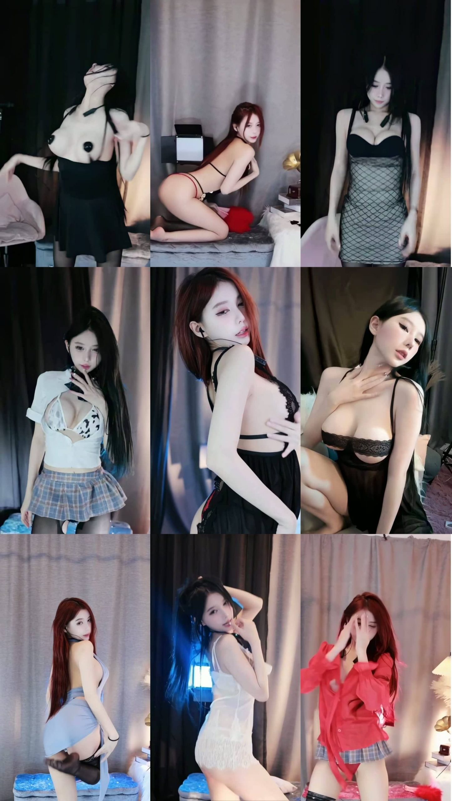 抖音 香香的夜日梦 圆润巨乳情趣内衣诱惑骚舞 无水印收藏版【9V】【0.99G】