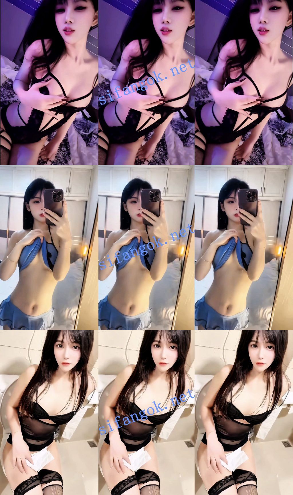 【抖音】妮好甜 情趣内衣福利定制6V 全身露脸入镜