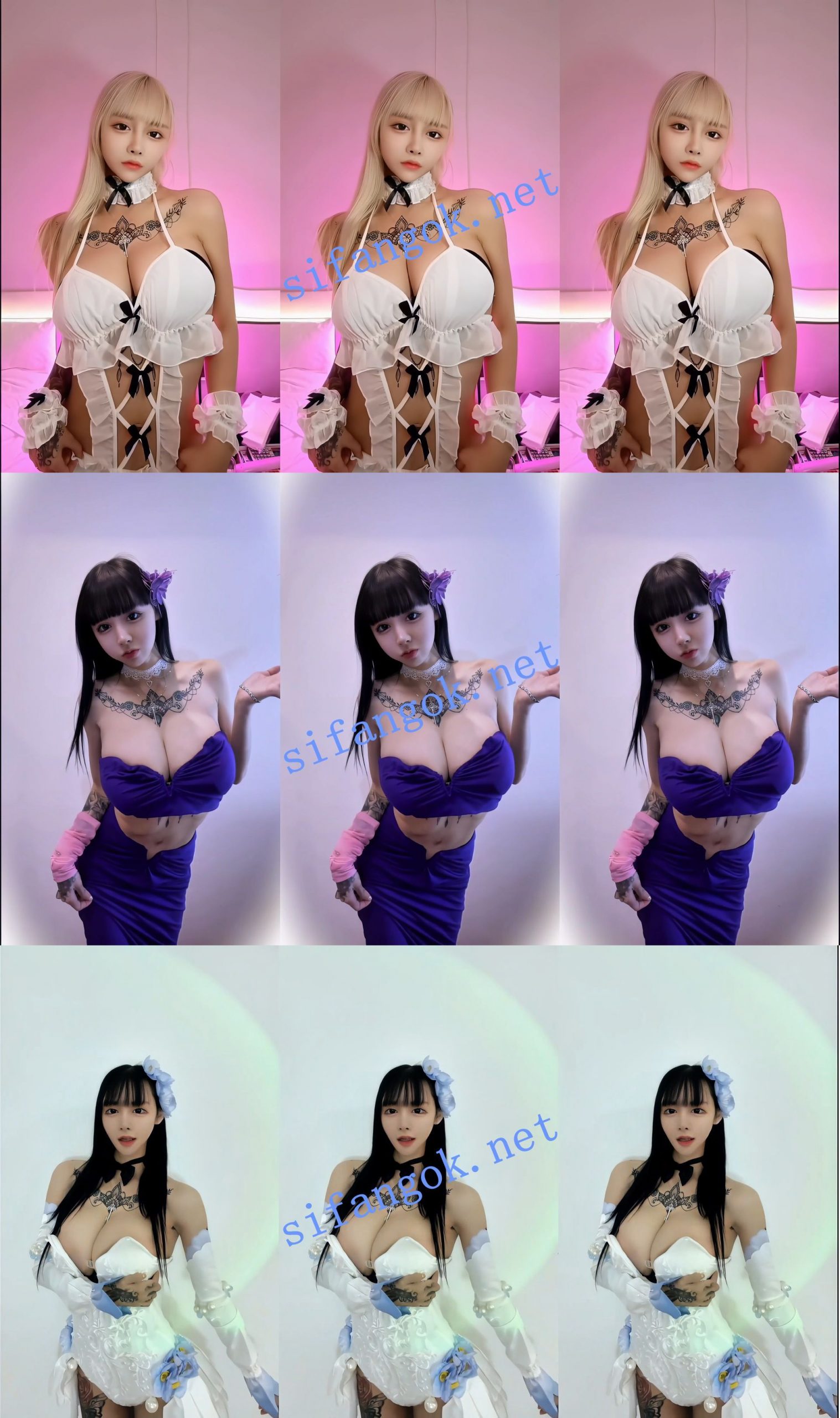 【抖音】简鸽 120万粉网红 细腰巨乳 颜值主播 情趣骚舞17V