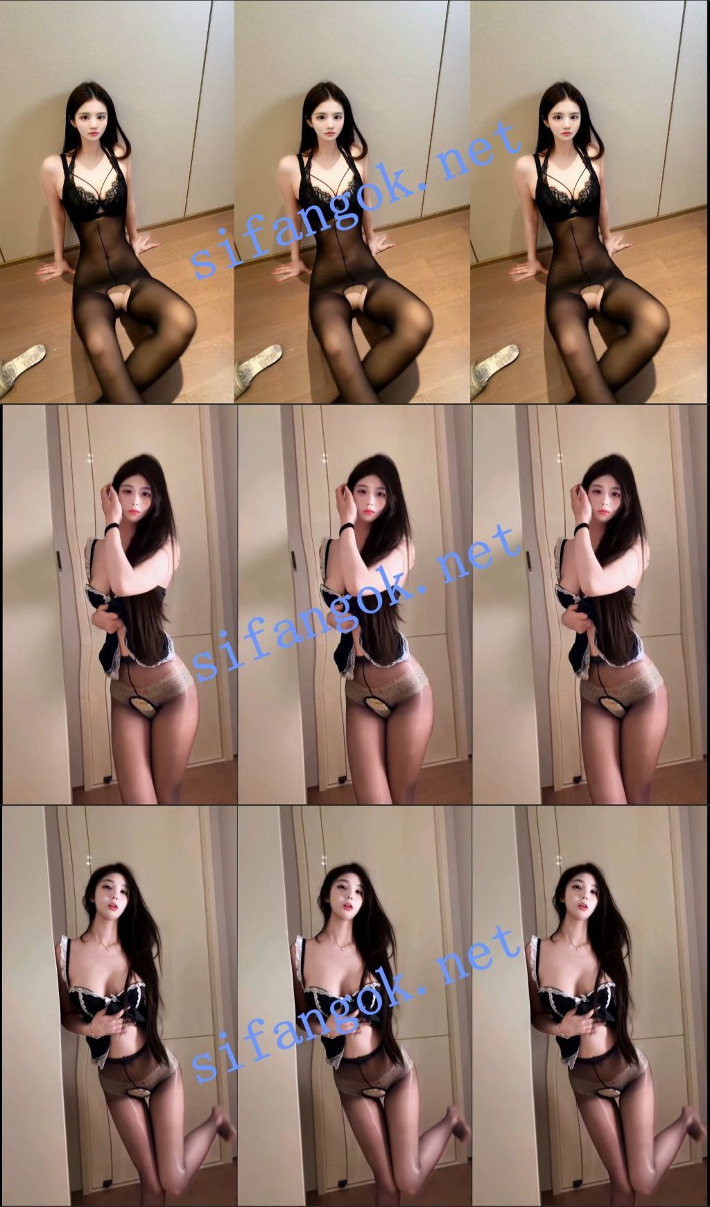 【抖音】八酱 顶级颜值网红 情趣内衣福利写真4V