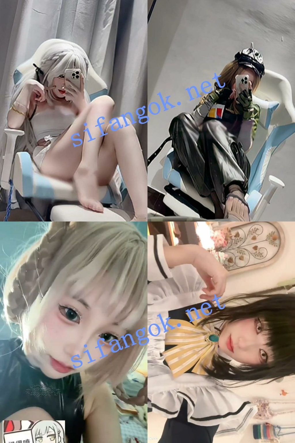 【抖音】反差coser萌妹博主【栗栗子】付费私拍 揉奶紫薇
